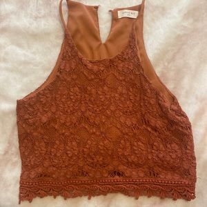 Dark orange crop top